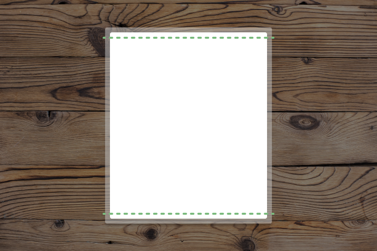 Website with an drop shadow and border radius as image
